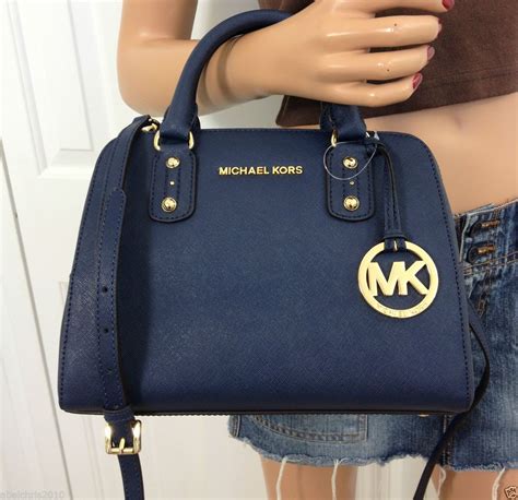 michael kors blue bag sale|Michael Kors navy blue handbags.